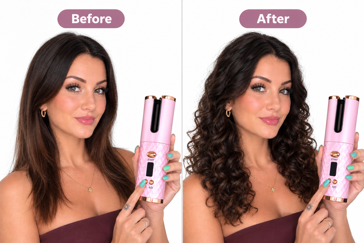 Wireless Automatic Curling Iron – USB Rechargeable | Rosaluxe